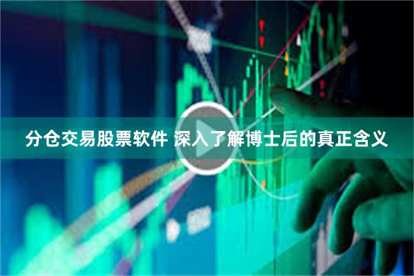 分仓交易股票软件 深入了解博士后的真正含义