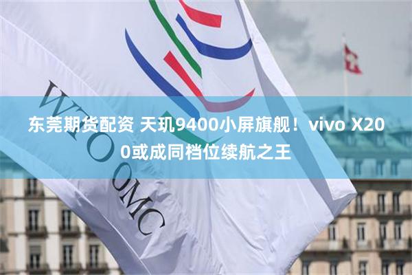 东莞期货配资 天玑9400小屏旗舰！vivo X200或成同档位续航之王