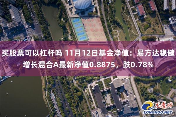 买股票可以杠杆吗 11月12日基金净值：易方达稳健增长混合A最新净值0.8875，跌0.78%