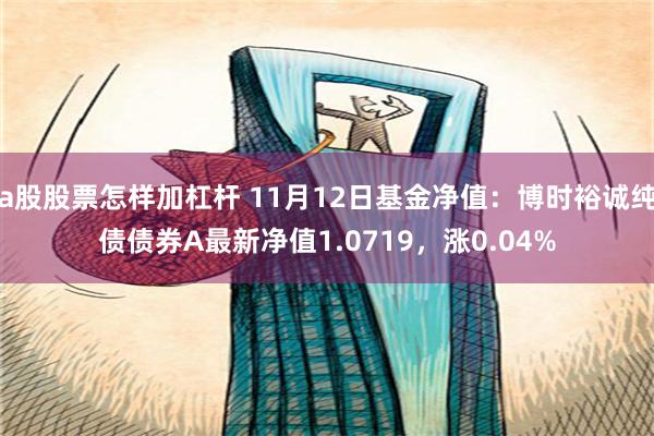 a股股票怎样加杠杆 11月12日基金净值：博时裕诚纯债债券A最新净值1.0719，涨0.04%