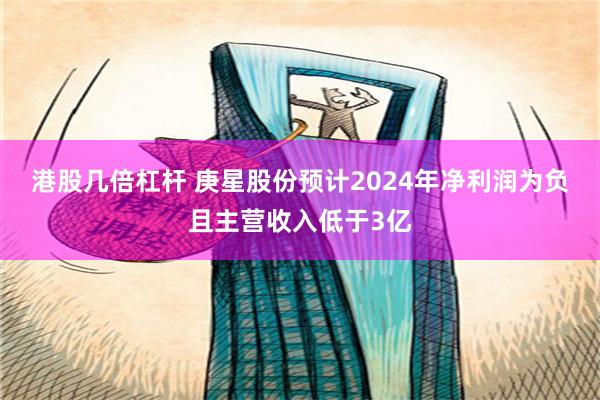 港股几倍杠杆 庚星股份预计2024年净利润为负且主营收入低于3亿